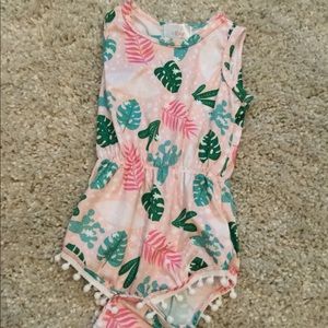 Pom Pom Leaf Romper